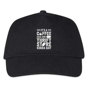 Coffee Thrift Store Day - Kids’ Baseball Cap - black - Front