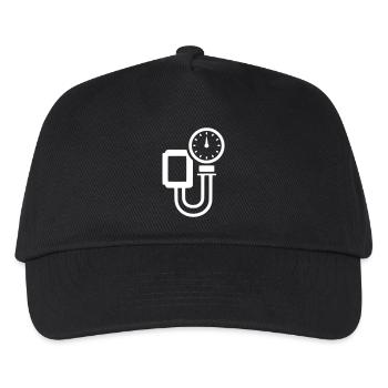 Blutdruckmessgerät Icon Medizin Pflege - Kinder Basecap - Schwarz - Vorne