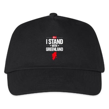 Greenland Flag Card Support - Kids’ Baseball Cap - black - Front