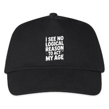 I See Logical Reason to Act my Age - Kids’ Baseball Cap - black - Front