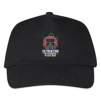 Impression 3D en cours d’attente, veuillez patienter Lustiger 3D - Casquette de baseball Enfant - noir - Devant