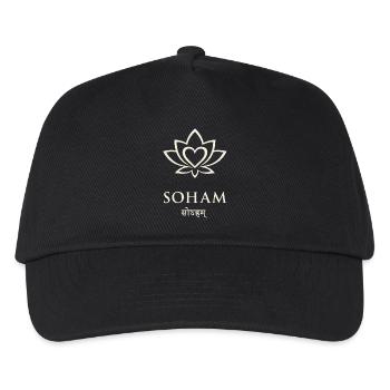 Soham Lotus Heart – Yoga Meditation Shirt - Kids’ Baseball Cap - black - Front