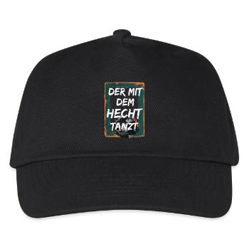 Der mit dem Hecht tanzt - Kinder Basecap - Schwarz - Vorne