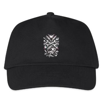 Workshop Screwdriver Car Battery Design - Kids’ Baseball Cap - black - Front