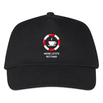 Meine Letzte Rettung! (Kaffee Kaffeetrinker NEG) - Kinder Basecap - Schwarz - Vorne