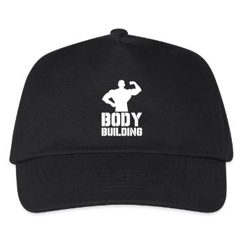 Körperbau Kraftsilhouette - Kinder Basecap - Schwarz - Vorne