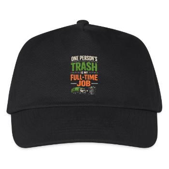 Your garbage is my job | Garbage Truck Saying - Kids’ Baseball Cap - black - Front