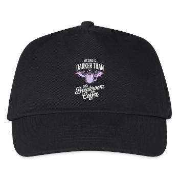 Darker Soul Pausenraum-Kaffee-Tee - Kinder Basecap - Schwarz - Vorne