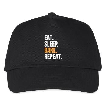 Eat Sleep Bake Repeat Baking Baker Profession Hobby - Kids’ Baseball Cap - black - Front