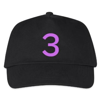 3 - Kinder Basecap - Schwarz - Vorne