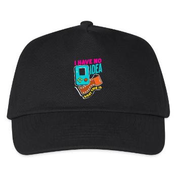Keine Ahnung Was Das Ist - Lustiges Retro Design - Kinder Basecap - Schwarz - Vorne