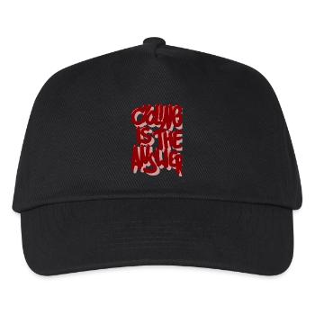Cycling is the answer burgundy - Kids’ Baseball Cap - black - Front