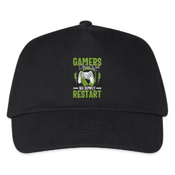 Gamer Mind: Never Quit Restart Gift - Kids’ Baseball Cap - black - Front