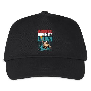 Water Polo: Dominate Drown Action Motif - Kids’ Baseball Cap - black - Front