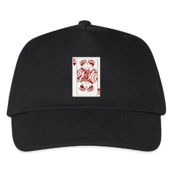 Kings Kissing Heart Card - Kids’ Baseball Cap - black - Front