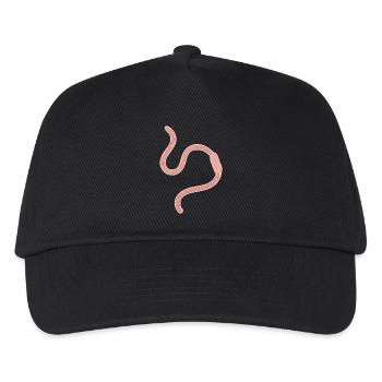 Regenwurm - Kinder Basecap - Schwarz - Vorne