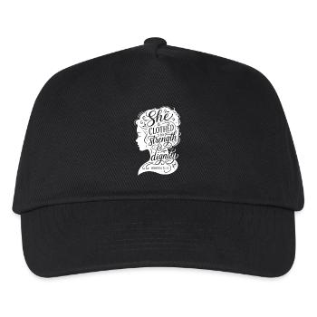 She is clothed in strength & dignity - Kinder Basecap - Schwarz - Vorne