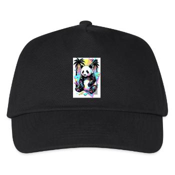 Panda - Kinder Basecap - Schwarz - Vorne