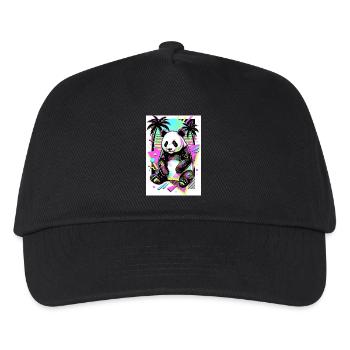 Panda - Kinder Basecap - Schwarz - Vorne
