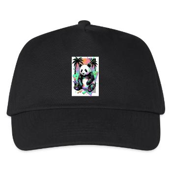 Panda - Kinder Basecap - Schwarz - Vorne