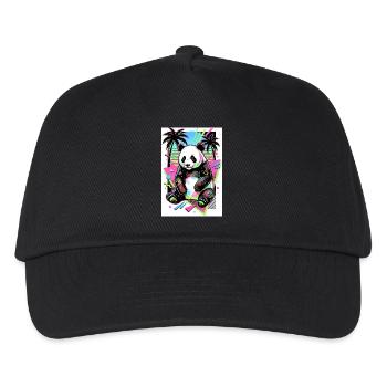 Panda - Kinder Basecap - Schwarz - Vorne