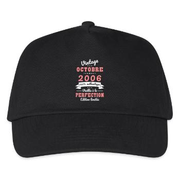 Anniversaire 20 ans - Vintage - Octobre 2006 - Casquette de baseball Enfant - noir - Devant