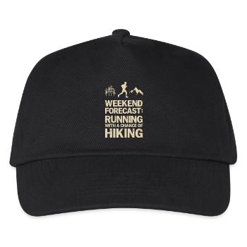 Prévisions du week-end : Courir avec une chance de randonnée - Casquette de baseball Enfant - noir - Devant