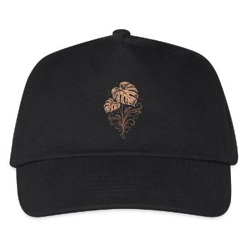 Monstera – Motif botanique bohème de la nature - Casquette de baseball Enfant - noir - Devant