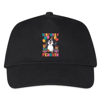 Süßer Pinguin - Geschenk für Pinguin Liebhaber - Kinder Basecap - Schwarz - Vorne