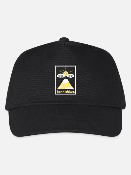 konnichiwa. drôlig. - Kinder Basecap - Schwarz