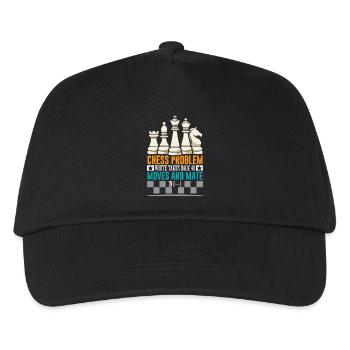 Échiquier des joueurs d’échecs - Casquette de baseball Enfant - noir - Devant