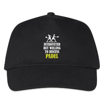 Padel_Saying_For_Introverted_Pdel_Players - Kids’ Baseball Cap - black - Front