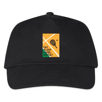 Eat_Sleep_Padel_Repeat - Kids’ Baseball Cap - black - Front