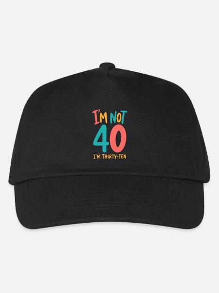 40e anniversaire - Je n’ai pas 40 ans, j’en ai trente-dix - Casquette de baseball Enfant - noir