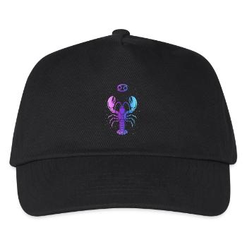 Cancer cristal avec motif d’étoile - Casquette de baseball Enfant - noir - Devant