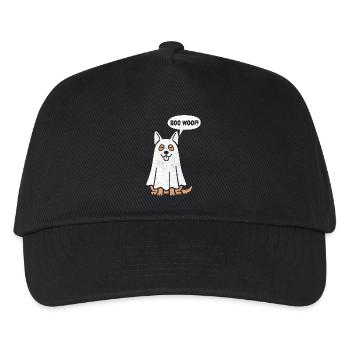 German Shepherd Boo Woof -  Funny Halloween Dog - Kids’ Baseball Cap - black - Front