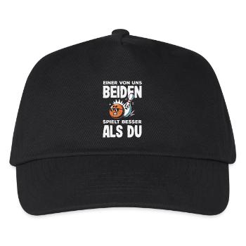 Einer Spielt Besser Bowling - Kinder Basecap - Schwarz - Vorne