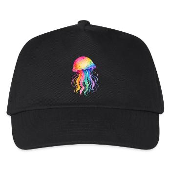 Illustration aquarelle de méduse colorée - Casquette de baseball Enfant - noir - Devant