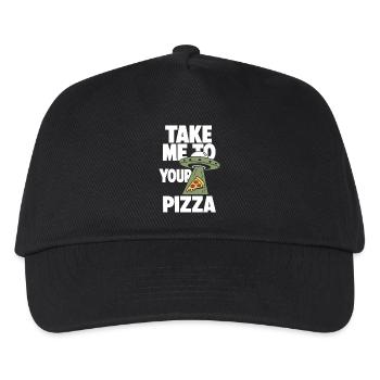 Emmène-moi à ta pizza OVNI - Casquette de baseball Enfant - noir - Devant