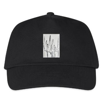Schwarzweiß Stadt-Silhouette - Kinder Basecap - Schwarz - Vorne