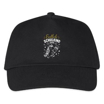 Endlich Schulkind 2026 Unicorn - Kinder Basecap - Schwarz - Vorne
