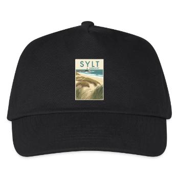 Sylt Germany | Vintage Beach Travel Poster - Kids’ Baseball Cap - black - Front