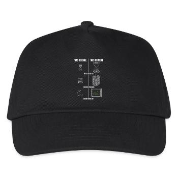 Was ich sage Was ich meine Gamer Zocker Herren - Kinder Basecap - Schwarz - Vorne