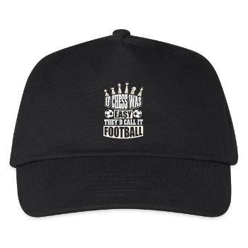 Schach Schachspieler Schachbrett - Kinder Basecap - Schwarz - Vorne