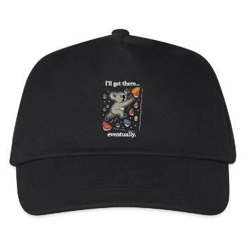 Koala Bouldering Dyno Jump – I'll get there - Kids’ Baseball Cap - black - Front