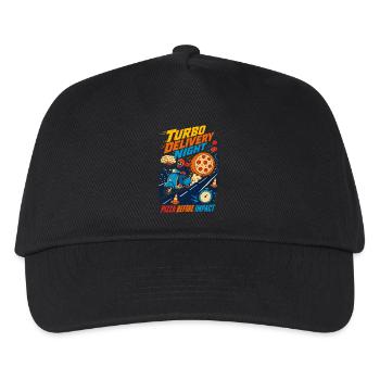 Turbo Pizza Delivery at Night - Kids’ Baseball Cap - black - Front