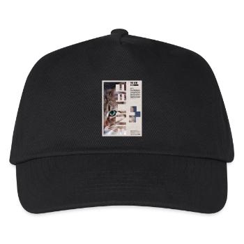 Katzenporträt-Geometrische Collage - Kinder Basecap - Schwarz - Vorne