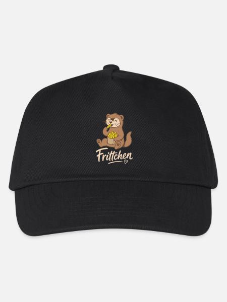 Frettchen Pommes Frittchen - Kinder Basecap - Schwarz
