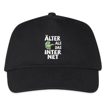 Älter als das Internet - Dino - Kinder Basecap - Schwarz - Vorne
