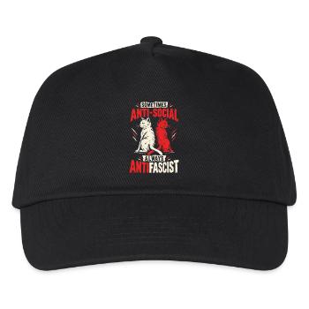 Antifascist Cats – Sometimes Antisocial - Kinder Basecap - Schwarz - Vorne